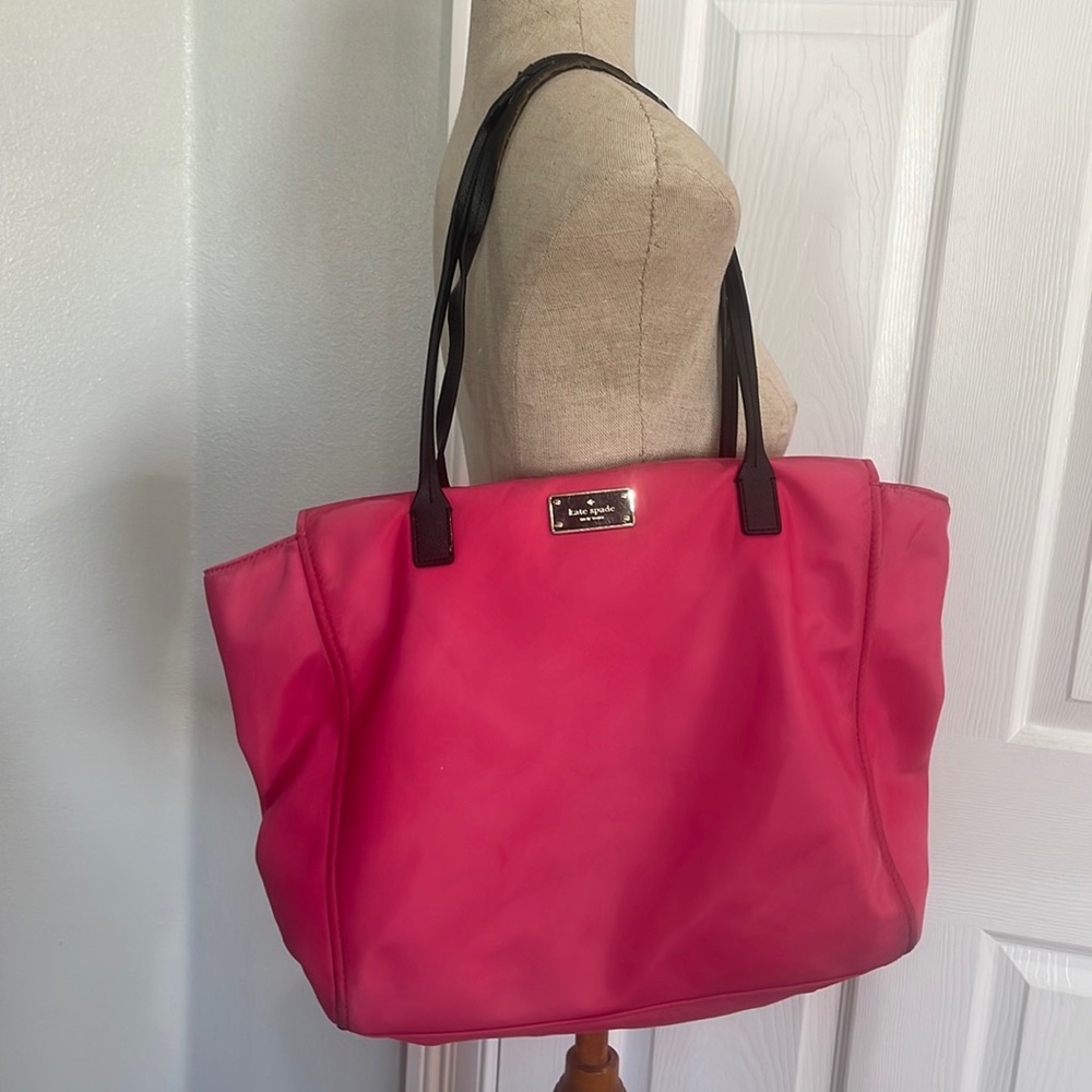 Kate Spade bright pink shoulder bag satchel purse Pocketbook tote
